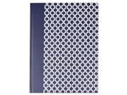 Universal 66351 Casebound Hardcover Notebook 10 1 4 X 7 5 8 Dark Blue With Hexagon Pattern