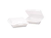 Genpak GNP20500V Hinged Lid Foam Carryout Containers 9.19X6 1 2X3 White Vented 100 Bag 2 Ct