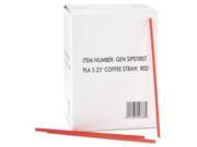 Coffee Stirrers Red White Plastic 5 1 4 1000 Box 10 Boxes Carton