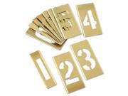 C.H. HANSON 10013 Stencil Set Numbers Brass