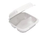 Pactiv PACYCN80803 Earthchoice Smartlock Hinged Lid Containers White 22 Oz 200 Carton