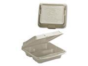 Foam Hinged Carryout Containers White 9 1 4 x 9 1 4 x 3 100 BG 2 BG CT
