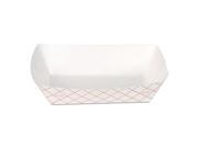 Kant Leek Polycoated Paper Food Tray 3 1 2X5x1 1 5 Red Plaid 250 Bag 4 CT