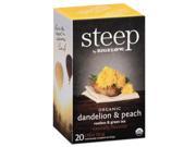 Bigelow 17715 Steep Tea Dandelion Peach 1.18 Oz Tea Bag 20 Box