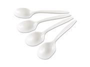 Medium Weight Cutlery Soup Spoon White 6 1 4 Plastic