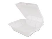 Snap It Foam Hinged Carryout Container Sm 1 Compartment White 100 bg 2 ct
