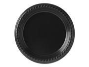 SOLO Cup Company PS75E 0099 Party Plastic Plates 7 1 4In Black 25 Pack 20 Packs Carton