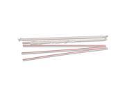 Wrapped Jumbo Straws 10 1 4 White w Red Stripes 500 Bag 4 Bags Carton