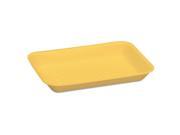 Supermarket Trays Yellow Foam 8 1 4 x 5 3 4 x 1 2 125 Bag 4 Bags Carton