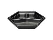 Hexagon Serving Tray Laminated Foam Black 3 Compartment 100 Bag 2 CT