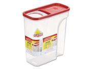 Rubbermaid 1856059 Modular Cereal Containers Clear Red Plastic 9.5 Inch W X 3.75 Inch D X 10.4 Inch H 2 Carton