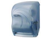 San Jamar SANT1190TBL Lever Roll Towel Dispenser Oceans Arctic Blue 16 3 4 X 10 X 12