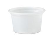 SOLO Cup Company SCCP050S Plastic Souffle Portion Cups 1 2 Oz. Translucent 250 Bag 20 Bags Carton
