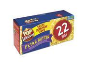 Pop Weaver 105512 Microwave Popcorn Extra Butter 2.5Oz Bag 22 Box