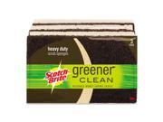 Greener Clean Heavy Duty Scrub Sponge 2 7 10 x .75 x 4 3 5 Brown 3 Pack 87033