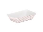 Kant Leek Clay Coated Paper Food Tray 6 1 10 x 2 1 10 x 9 3 10 Red Plaid