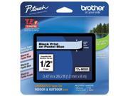 Brother TZEMQ531 Tz Standard Adhesive Laminated Labeling Tape 1 2 Inch W Pastel Blue