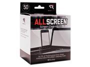 AllScreen Screen Cleaning Kit 50 Wipes 1 Microfiber Cloth RR15039