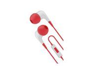 Cygnett CY1721HEWIR Wired Headphones With Built In Mic White Red