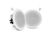 Pyle PDICBT552RD 150W 5.25In Dual Bt Ceiling Wall Spkr 2Way Flush Mnt Pair