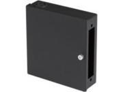 Black Box JPM399A R2 Black Box Mini Wallmount Fiber Enclosure One Adapter Panel Non Locking Wall Mountable for Patch Panel LAN Switch