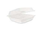 Hinged Lid Carryout Container White 10 1 3 x 3 1 2 x 9 1 2 100 BG 2 BG CT