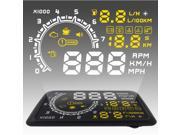 W02 5.5 LED HUD HEAD UP DISPLAY Universal Car OBDII OBD2 Speedometer Overspeed Warning