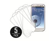 Clear Screen Protector Cover Samsung Galaxy S3 S III 5 Pack