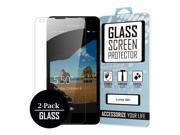 Microsoft Lumia 550 Screen Protector Covers 2 Pack Bubble Free Oleophoic Coated Tempered GLASS MPERO