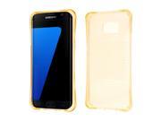 MPERO Samsung Galaxy S7 Edge Case SLIM SHOCK Proof Flexible Soft Bumper Thin Transparent Protective Cover Gold