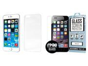 MPERO iPhone 6 6S Case FLEX Soft Bumper Thin Protective Cover Clear Bubble Free Tempered Glass Screen Protector