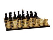 Black Russian Black Maple Basic Board Chess Set