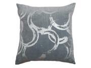 Rizzy Home Pillow Cover With Hidden Zipper In Silver And Silver [Set of 2]