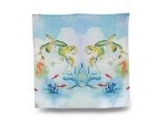 Betsy Drake Sea Turtle Print Shower Curtain 70 X 72 In.