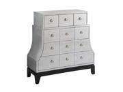 Maison Stacked 8 Drawer Chest Distressed Gray Finish 39 1 2 Inches Tall