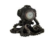 Bronze Finish Steampunk Octopus Diving Bell Clock Statue