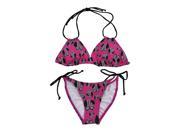 Give a Hoot Hot Pink and Black Owl String Bikini