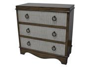 Donovan 3 Drawer Two Tone Grooved Drawer Fronts