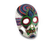 Colorful Sparkling Rainbow Striped DOD Sugar Skull Style Halloween Mask