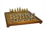 Renaissance Chess Set With Gold Trim Board