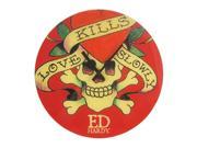 Ed Hardy LOVE KILLS SLOWLY Glass Clock 13 Inch