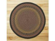 Earth Rugs 15 099 Brown Black Charcoal Round Rug