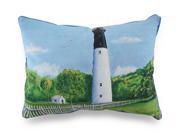 Betsy Drake Huntington Island In Outdoor Decorative Throw Pillow 16in.X20in.