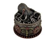 Decorative Bronze Finish Steampunk Octopus Trinket Box