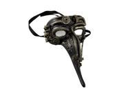 Metallic Steampunk Zanni Half Face Masquerade Mask