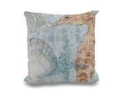 Boho Coastal Seahorse Ocean Themed 18in. In Outdoor Decorative Throw Pillow