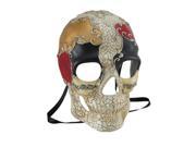 Molded Decoupage Art Crackle Finish Molded Skull Mask