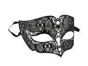 Lacy Black Venetian Style Half Face Fantasy Masquerade Mask