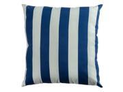 22 In. X 22 In. Indigo Decorative Pillow With Fabric Knife Edge