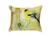 Pair of Betsy Drake Betsy’s Goldfinch Large Pillows 15 Inchx22 Inch